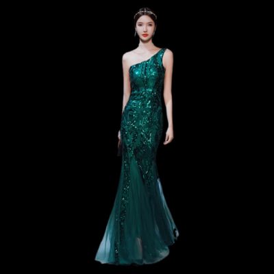 good price 晚礼服2018新款夏时尚长款鱼尾修身显瘦年会主持宴会走秀改良旗袍 online